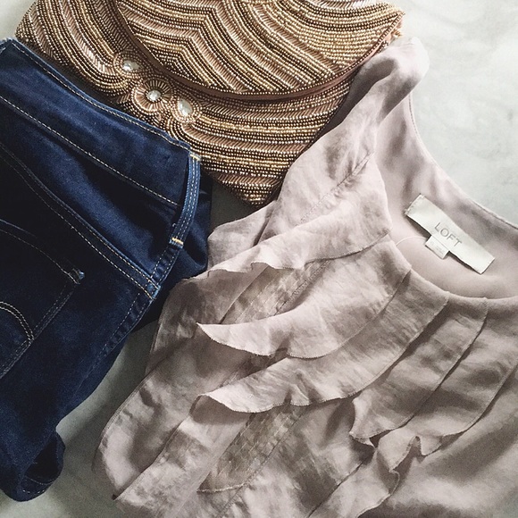 LOFT Tops - NWT LOFT ruffle sequin tank